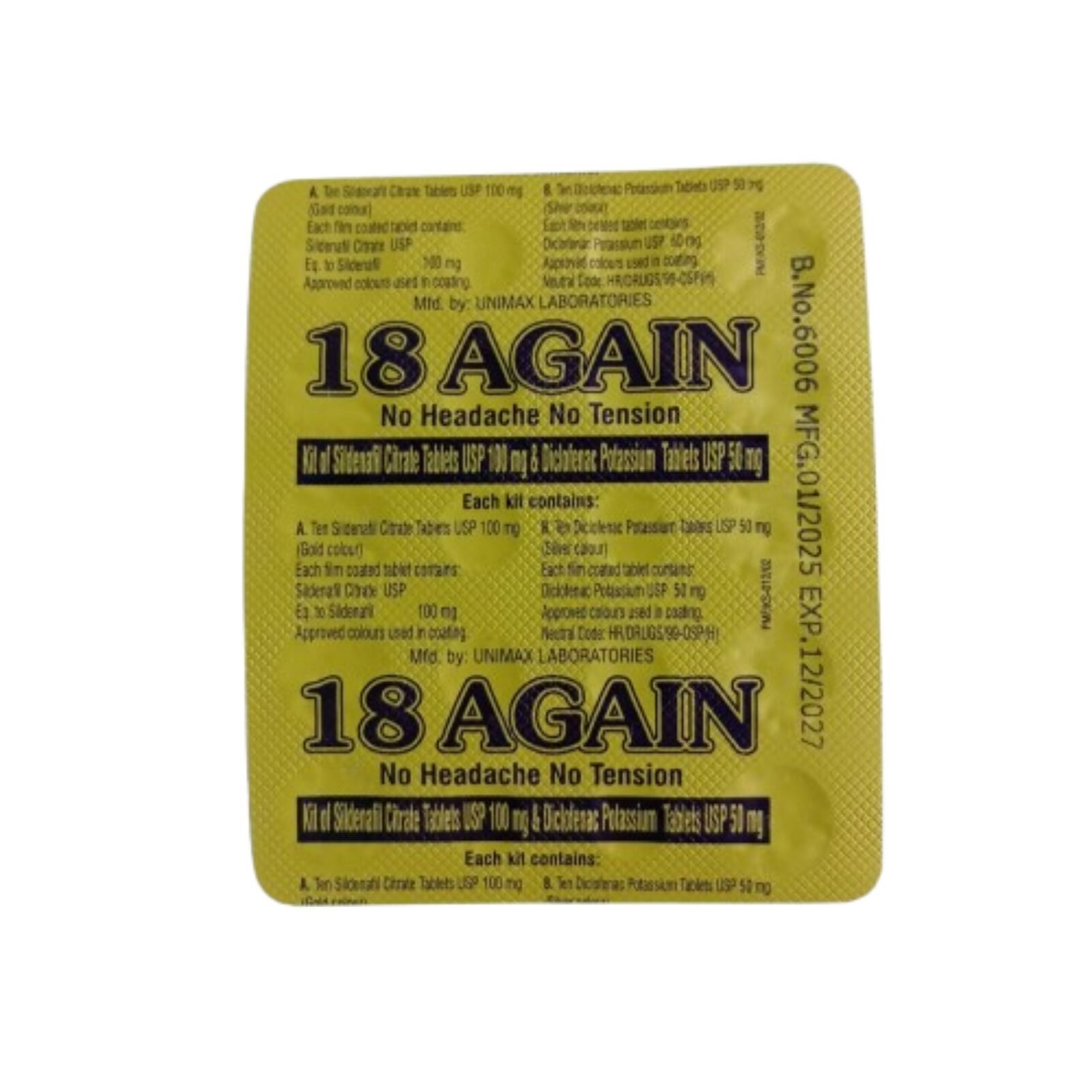 18 again timing tablets