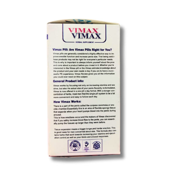 Vimax Enhancement Supplement Capsule - Image 4